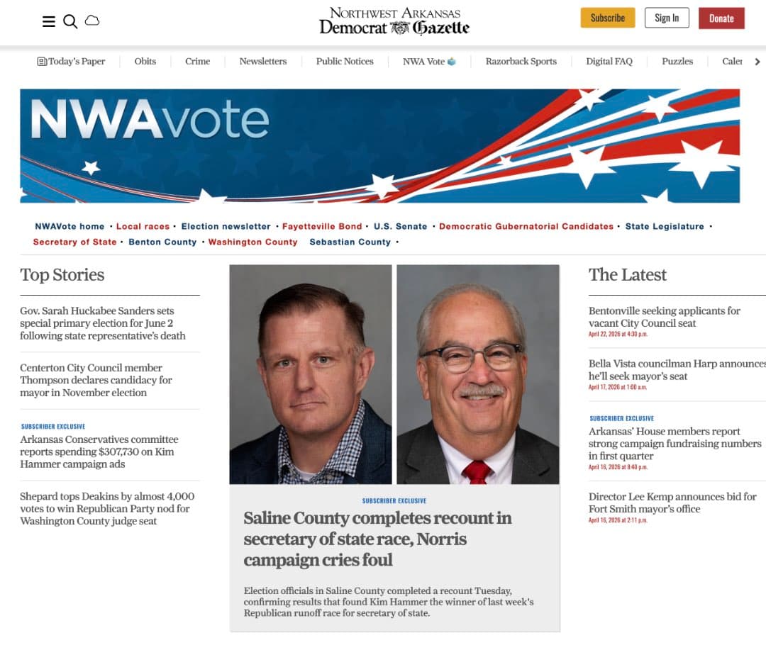 NWA Democrat-Gazette: Election App 1
