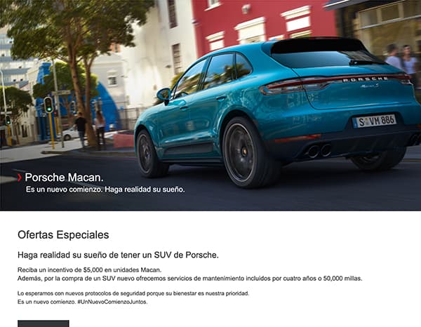 Porsche Latin America Dealer Landing Pages 2