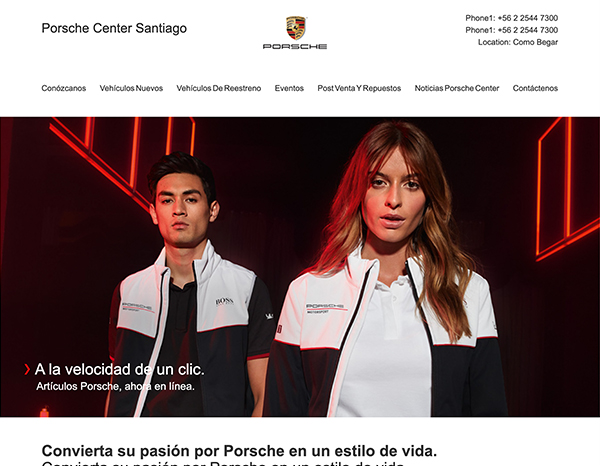 Porsche: LATAM Dealer Landing Pages - After Sales- website